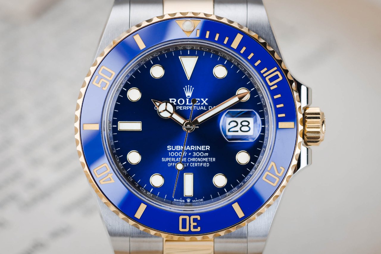 Rolex Submariner Date 'Bluesy' Steel and Gold | 2021 | Box and... for NZ$30,634 for sale from a Seller on Chrono24